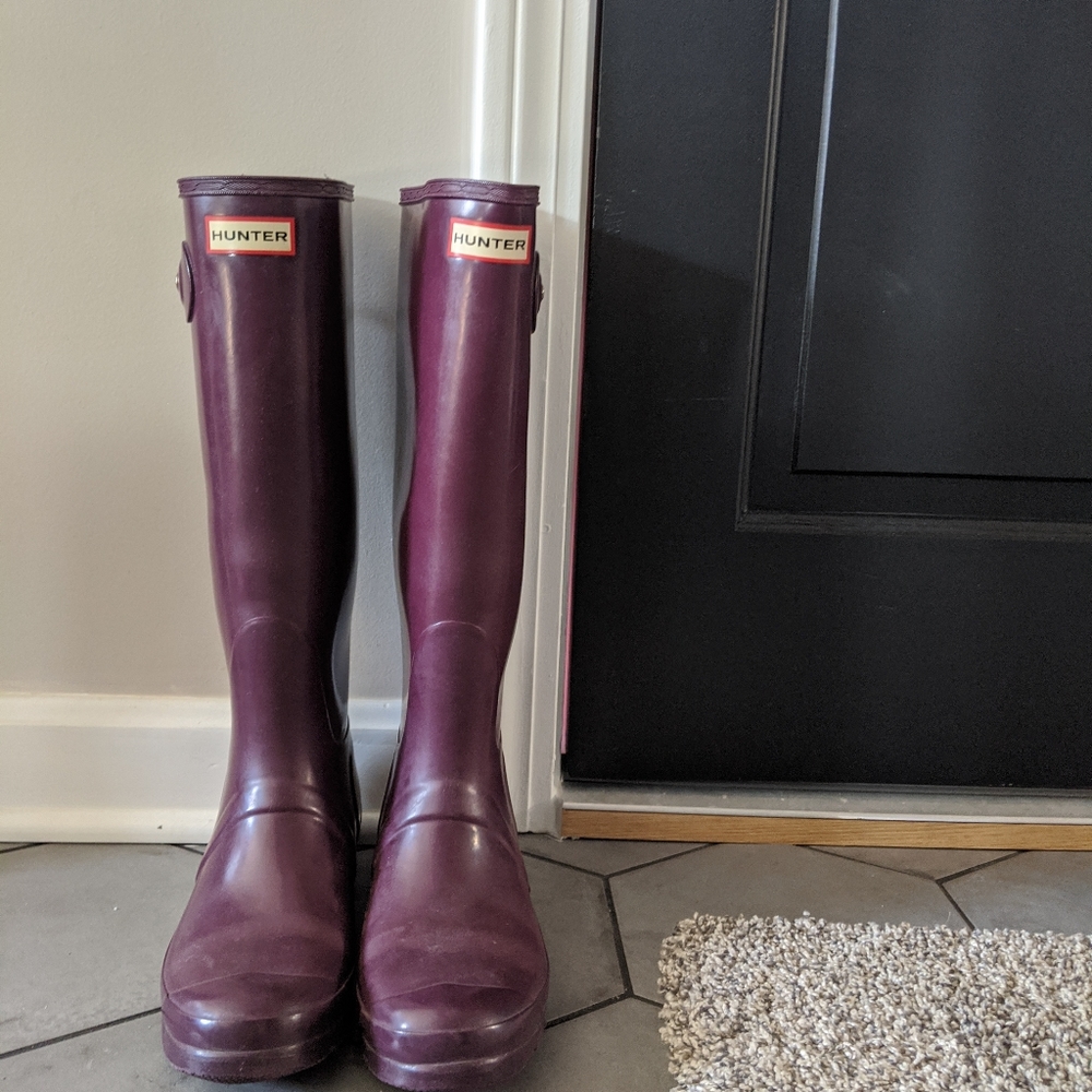 Hunter Boots, Purple Size 8m/9f original fit